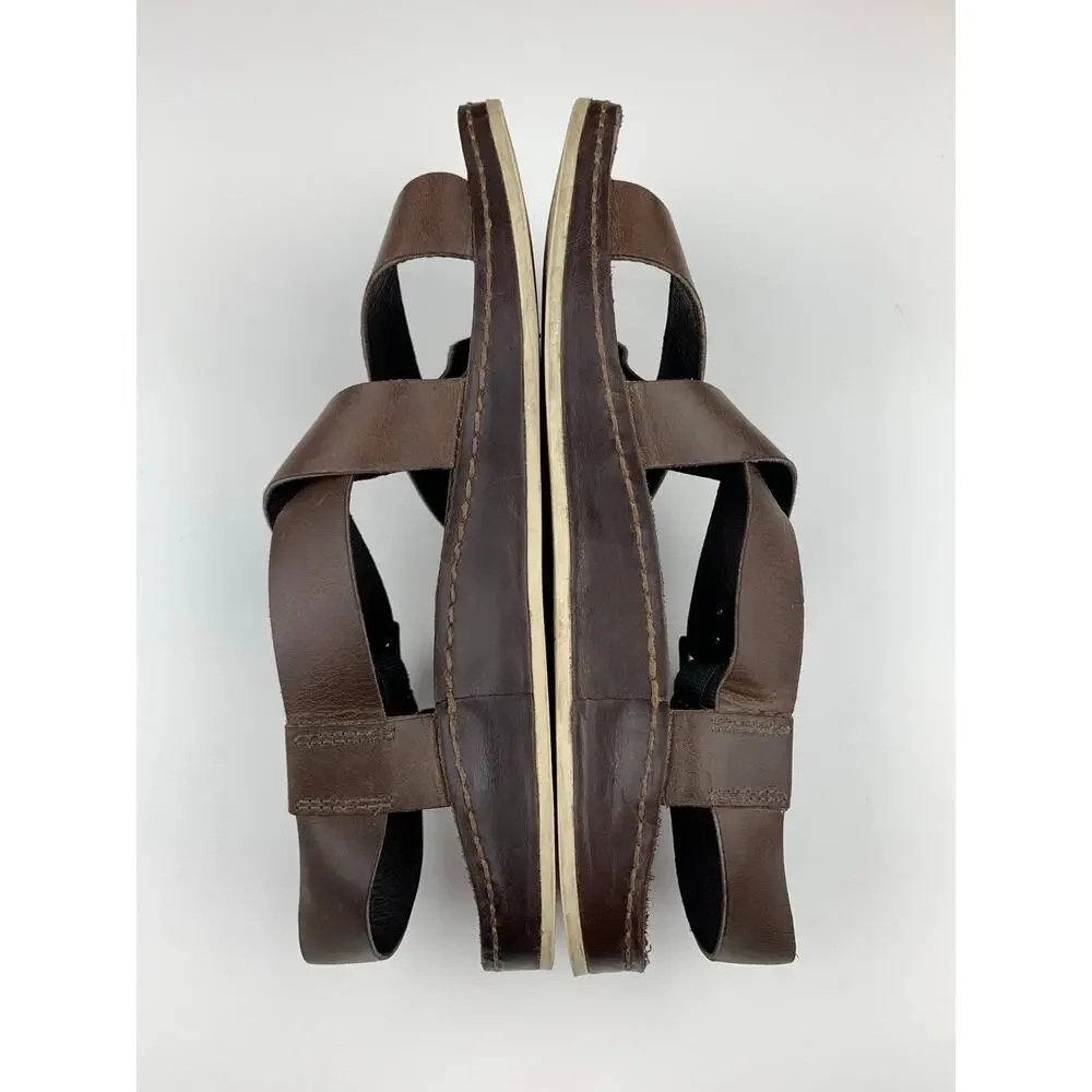 Chaco Wayfarer Sandals Otter Brown Leather Strappy Women's 7 Casual Vacation